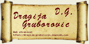 Dragija Gruborović vizit kartica